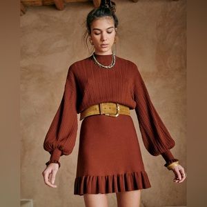 Sézane Carlie Dress in brown